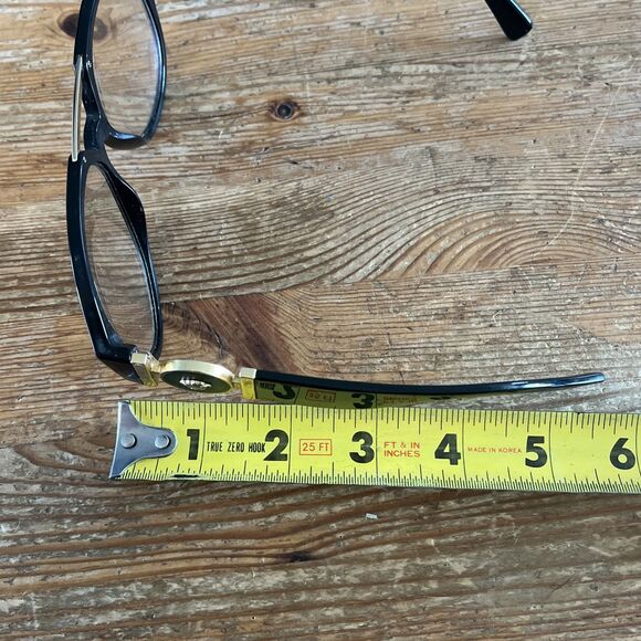 Versace Black Cat Eye Glasses Frames Gold Medusa Model 4372 Eyeglasses Used